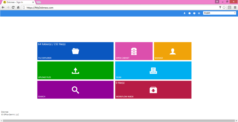 screenshot of Dokmee DMS